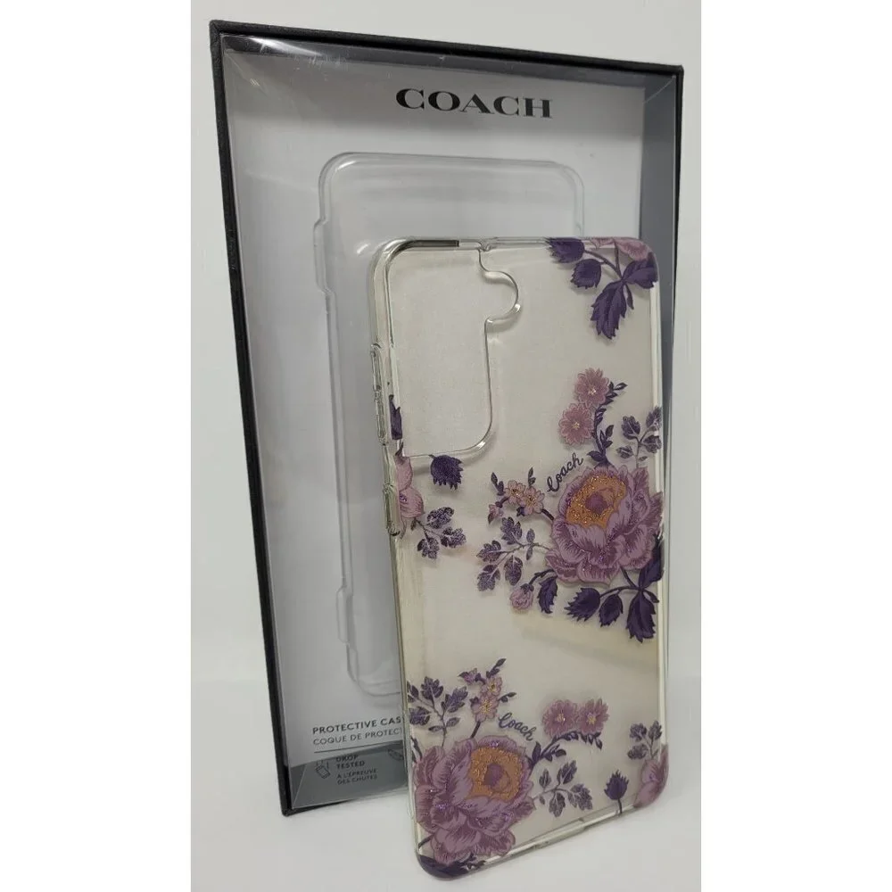 Coach Protective Case for Samsung Galaxy S21+ 5G / S21 Plus Moody Floral Purple - Picture 4 of 5